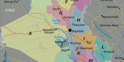ਨਕਸ਼ਾ ਇਰਾਕ ਦੇ ਖੇਤਰ